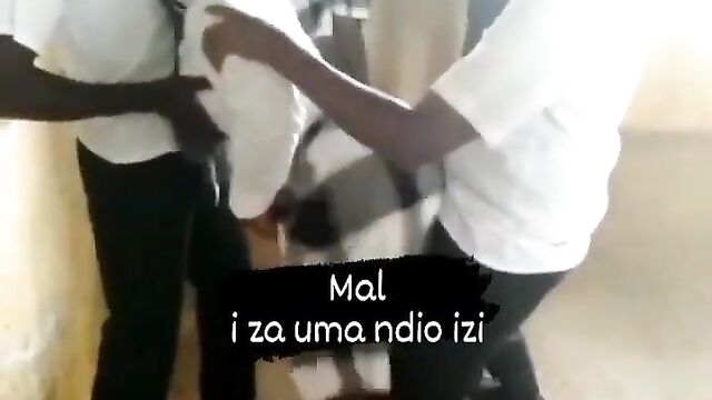 Corrupt School Girl Grinding Her Ass On Schoolboy’s Dick As Classmate Presses Her Breasts In Class - 3 image