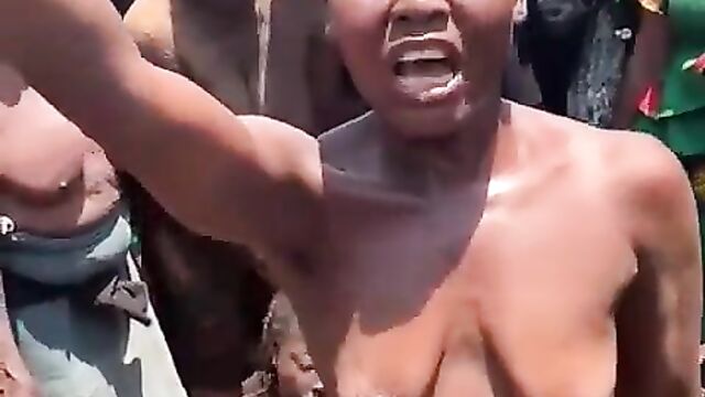 Hausa women strip NAKED in public to protest against election rigging in Nigeria – Part 1