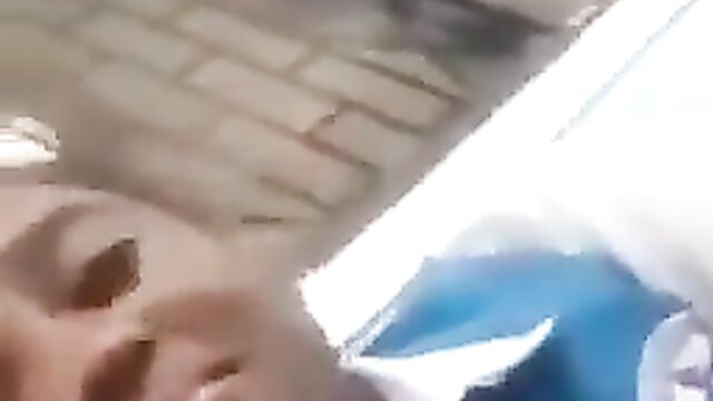 School girl caught giving her student boyfriend blow job in school uniform in public