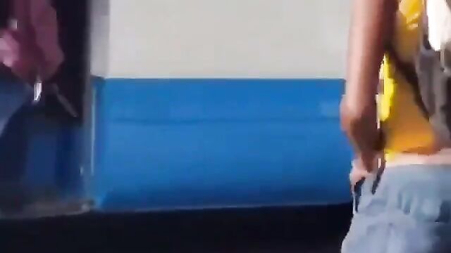 Naked man lying on the road in public rushes into a bus! - 3 image