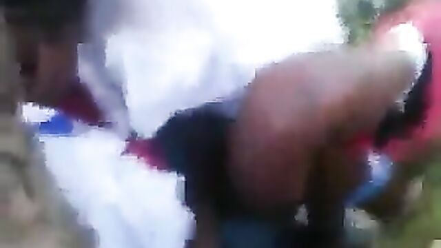 2 corrupt students doing it in the bush - 4 image