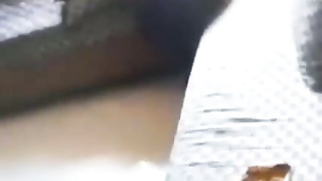 African maid caught masturbating on a sofa