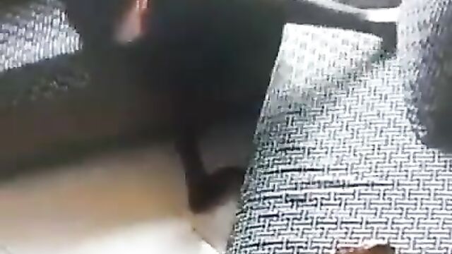 African maid caught masturbating on a sofa - 4 image