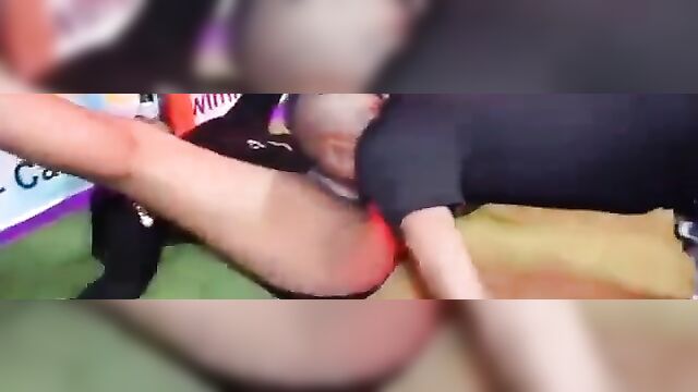 Black Guy eating singer’s pussy in public while performing in a South African club