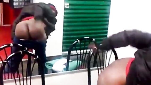 Lady allegedly on drugs showing her ass in public