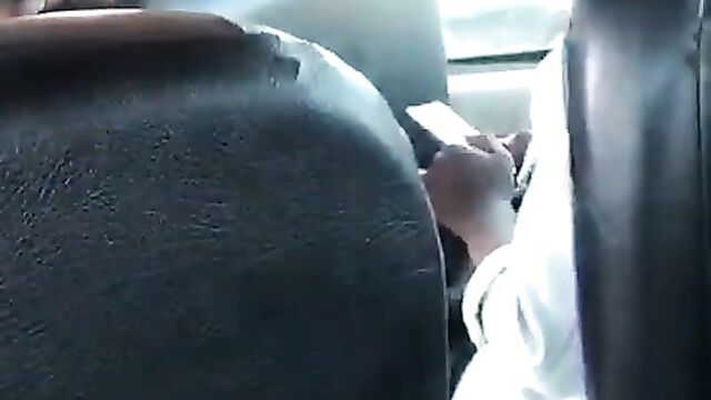 Guy caught masturbating on a bus