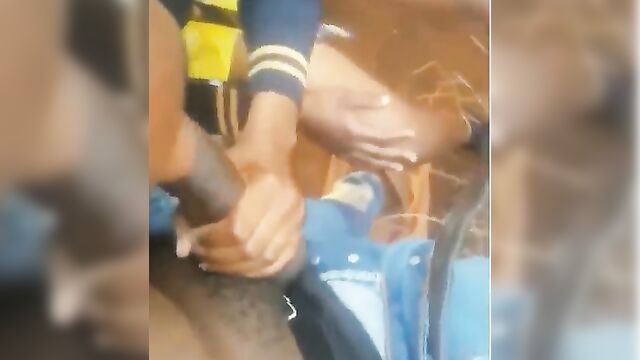 School girl was caught giving blowjob to an Uber driver