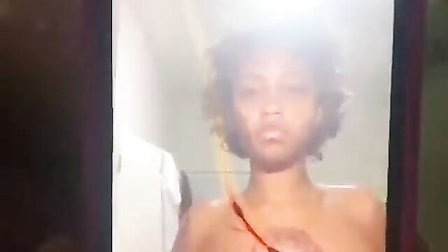Man uses pressing iron on side chick, and beats and strips her naked for cheating, exposing boobs and ass - 4 image