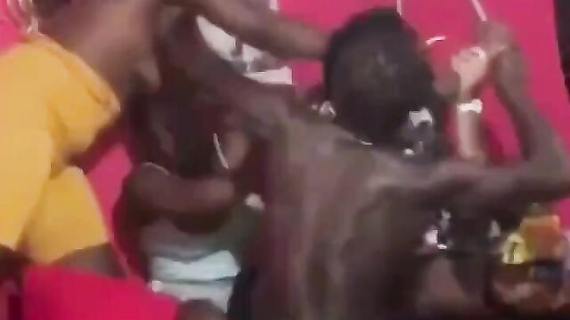 Boobs out in public as wife and friends fight side chick caught with cheating husband - 3 image