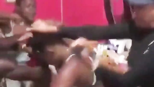 Boobs out in public as wife and friends fight side chick caught with cheating husband - 5 image