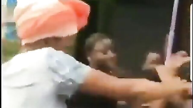 Big Girl beaten and stripped naked in public exposing boobs and ass, allegedly for stealing in Nigeria