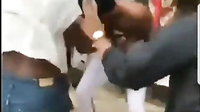 Big Girl beaten and stripped naked in public exposing boobs and ass, allegedly for stealing in Nigeria - 3 image