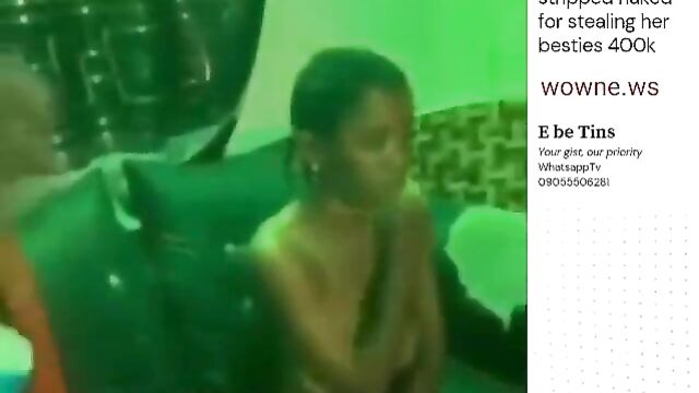 Lady stripped naked and beaten in public for stealing her friend’s 400k - 1 image