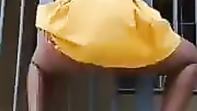 Naughty student twerking with school uniform and panties