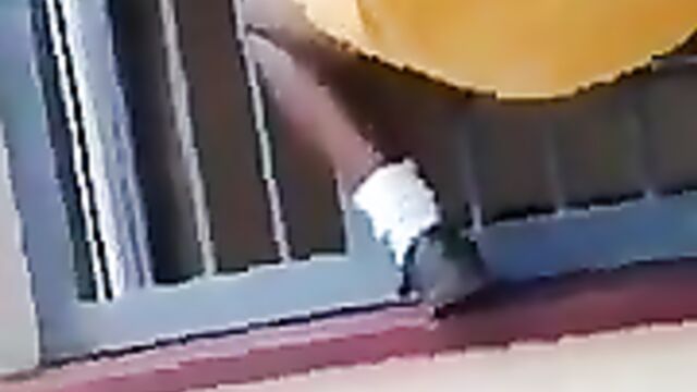 Naughty student twerking with school uniform and panties - 4 image