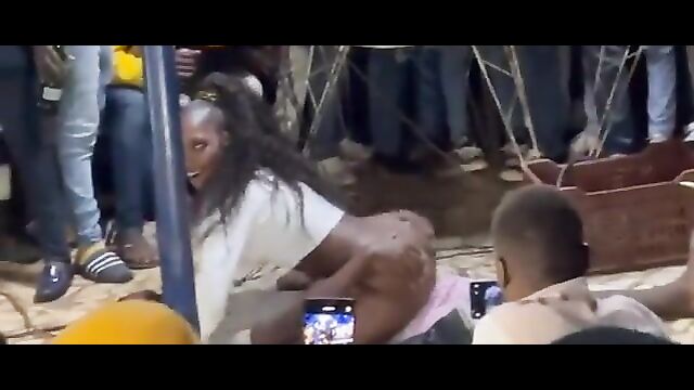 Black chick caught smashing in public