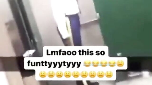 LOL! Guy caught in girls’ bathroom having sex with his girlfriend - 3 image