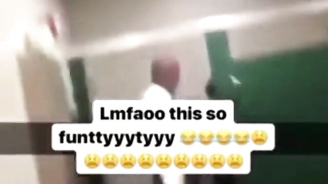LOL! Guy caught in girls’ bathroom having sex with his girlfriend - 4 image