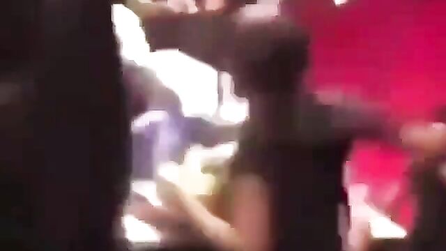 Chick gets stripped naked, exposing boobs and ass while fighting in public - 1 image