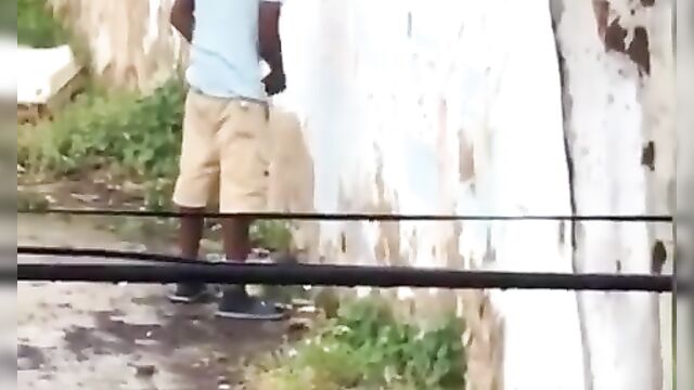 Black Man caught having sex with a street whore without condom in public - 2 image