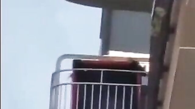 Bare breasts on the balcony - 3 image