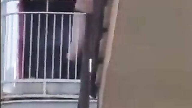 Bare breasts on the balcony - 5 image