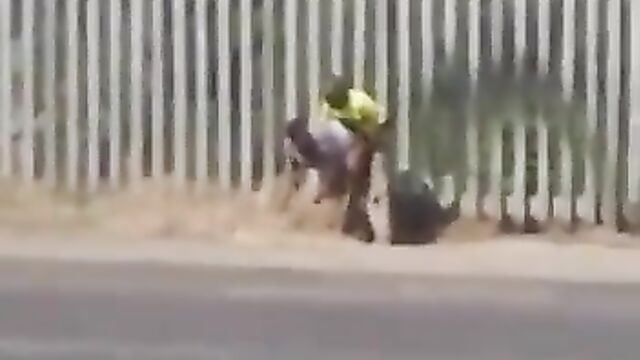 Mad Couple caught having sex by the roadside in public