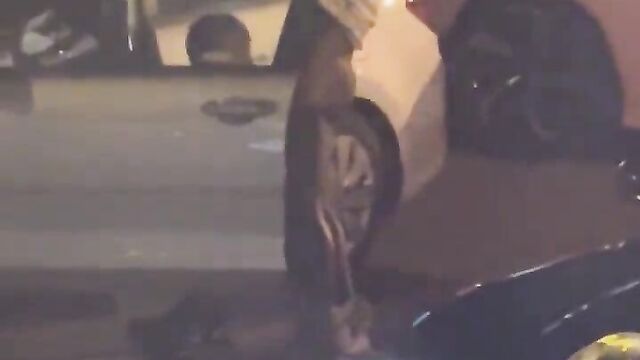 Man receiving head on the road in public - 3 image