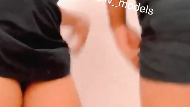 School girls with big ass go wild on camera, showing ass and pussy - 5 image