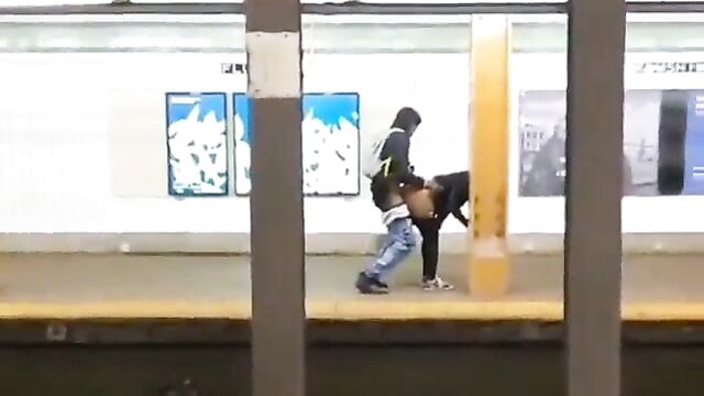 Sex at a train station - 1 image
