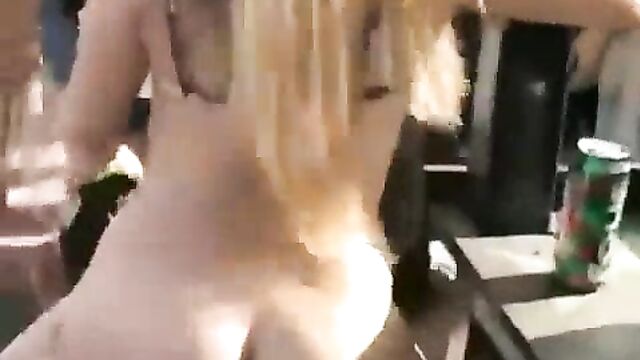 Couple having sex at a beach party