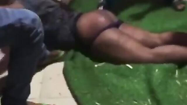 Dude flogs girlfriend on her bare buttocks for cheating - 3 image