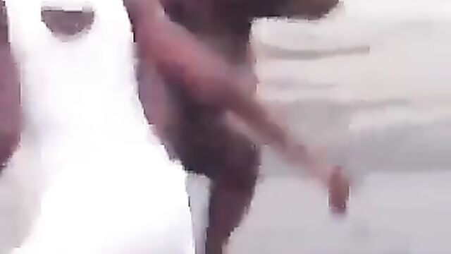 Jamaican girls gone wild, showing boobs in public - 1 image
