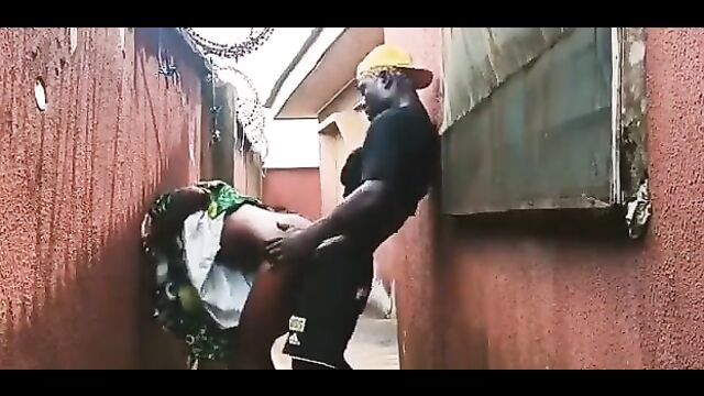 Quickie in the backyard