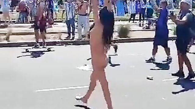 Woman strips naked in public to celebrate Argentina’s victory at FIFA World Cup - 1 image