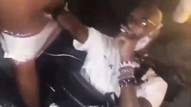 Disabled dude fingering a stripper at a club