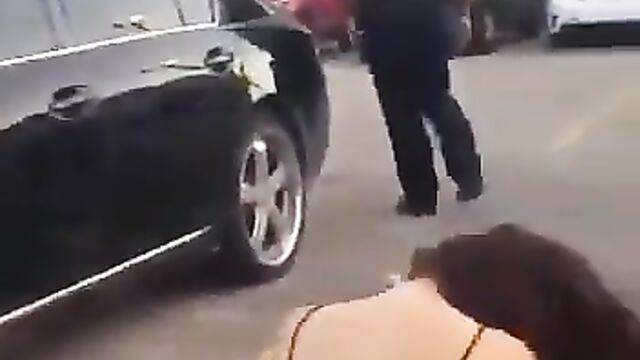 Boobs, pussy & ass exposed in public girl fight – Part 2 (full video 18+) - 1 image