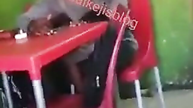 UNILAG student caught receiving blow job in school canteen in public - 1 image