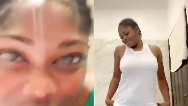 Shameless Nigerian girl showing pussy to daddy in public - 3 image