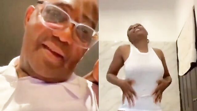 Shameless Nigerian girl showing pussy to daddy in public - 4 image