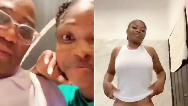 Shameless Nigerian girl showing pussy to daddy in public - 5 image