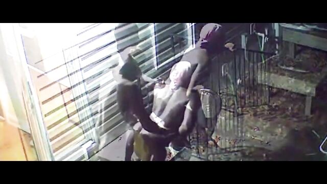 Naked couple caught having hot sex in a hotel in public - 5 image