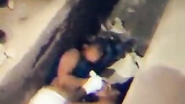 Boobs on display as girls fight and fall inside gutter - 4 image