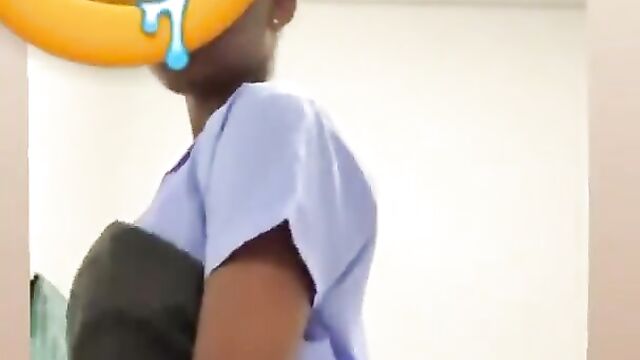Naughty student twerking with bare boobs and pussy - 1 image