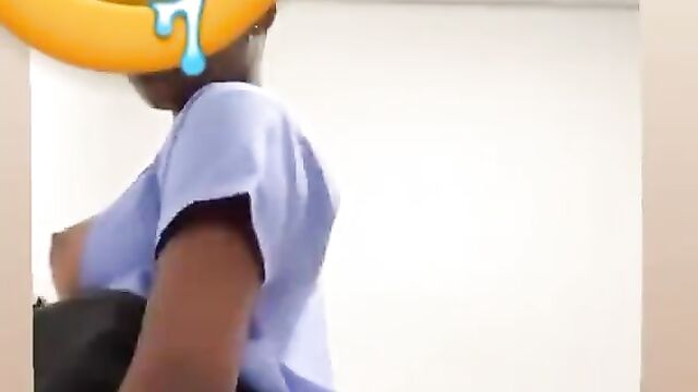 Naughty student twerking with bare boobs and pussy