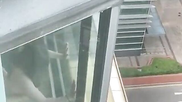 Naked couple caught having sex in public in a tower block - 5 image