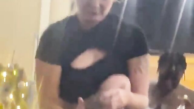 Boobs Out! Drunk woman caught wilding with a snake at a pool party - 3 image