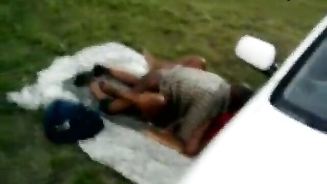 Caught Having Sex On Grass And Busted! - 1 image