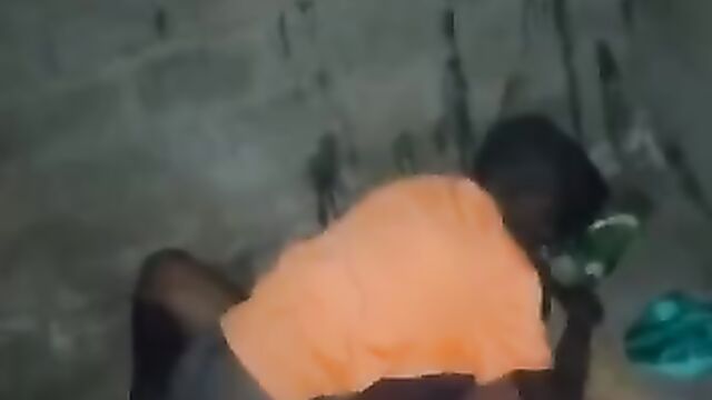 African slut with big booty bonking dirty old man in front of other women – Part 2