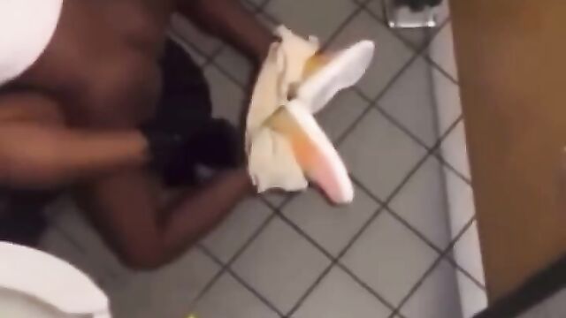 Two horny students caught having sex in school toilet - 1 image
